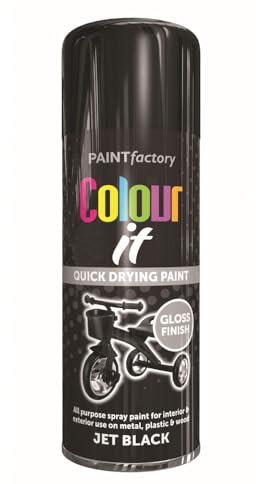 Premium Distribution PD - Jet Black Gloss Spray Paint 400ml – Multipurpose for Metal, Wood, Plastic – Crack-Resistant, Long-Lasting Shine, Fast-Drying, Smooth & Finish Hard Wearing Color (2)