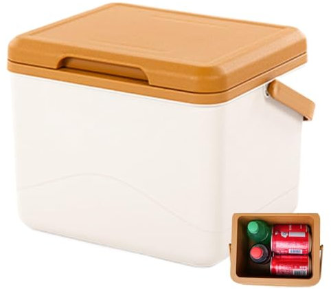 Travel Cooler Box - Camping Cooler Box, Insulated Delivery Box Thermal Container with Ice Bag, Leakproof Refrigerator 5L Ice Cooler Bag