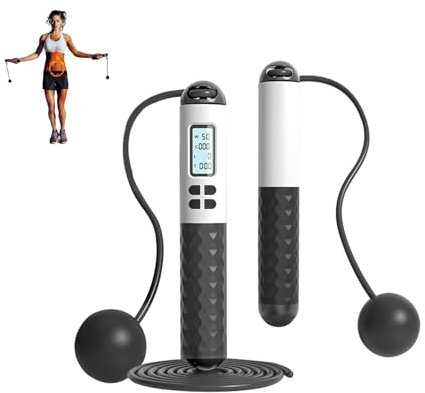 Skipping Rope for Adults, 2.8M Steel Wire with 35MM Rubber Ball, Adjustable Jump Rope with Dual Use for Fitness and Exercise, Lightweight & Durable Skipping Rope for Weight Loss, Boxing