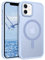 GUAGUA Funda Magnética para iPhone 12 Mini, Compatible con MagSafe Carcasa Protectora Antigolpes Translúcida Mate Trasera Fina Robusta TPU PC Anti-Amarilleo Case iPhone 12 Mini, Azul Cielo