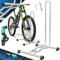 KESSER® Fahrradständer Boden einzeln für Mountainbike, E-Bike, Citybike, Rennrad, MTB | Fahrrad Montageständer | Freistehender Fahrradhalter Ständer Eisen | Reifenbreite bis 65mm | Inkl. Luftpumpe