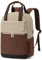 LOVEVOOK Rucksack Damen, Schulrucksack Teenager Mädchen 15,6 Zoll mit Laptopfach, Wasserdicht Schultasche Arbeitstasche Reiserucksack Daypack Elegant für Uni Reise Büro, Kaffee