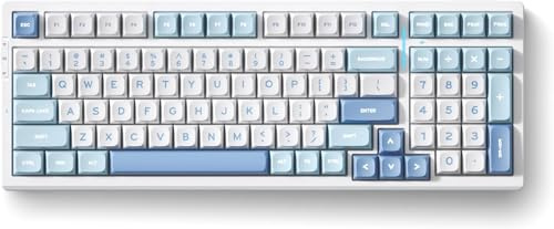 MCHOSE Teclado inalámbrico G98 PRO para juegos, teclado mecánico de conexión de tres modos, estructura de junta personalizada intercambiable en caliente, interruptores lineales prelubricados, teclas