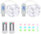 2 Stück LED Lichterkette, 100LED 10M / 34Ft 8 Modi USB lichterkette außen/innen Wasserdichte mit Fernbedienung für Schlafzimmer, Hof, Hochzeit, Weihnachten, DIY etc (weiß)