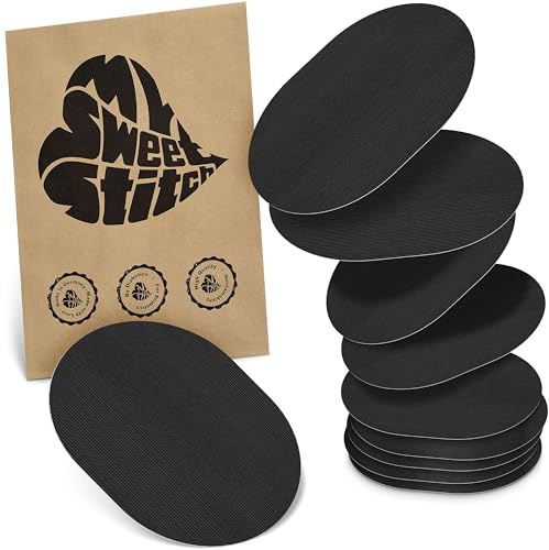 MySweetStitch 10 Fixierpflaster für CGM-Sensoren oval Black | Hilft gegen vorzeitiges Ablösen, wasserfest und schnell trocknend, hautfreundlich, bis zu 15 Tage Halt