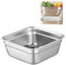 Stainless Steel Washing Up Bowl, Multi-Purpose Dish Tub for Sink, Large Square Container for Kitchen, Vegetable Washing Basin, Multi-functional Metal Dishpan for Home