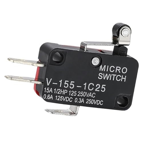 Lot de 10 micro-interrupteurs tactiles V-155-1C25, bras de levier à charnière courte, action rapide SPDT