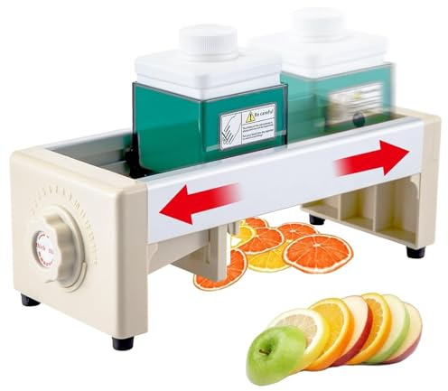 NGARY Manual Lemon Slicer Cutter Machine, Commercial Fruit and Vegetable Slicer, 1-10mm 15 Gears Thickness Adjustable, Quick Slicer & Roller Design, for Home and Kitchen