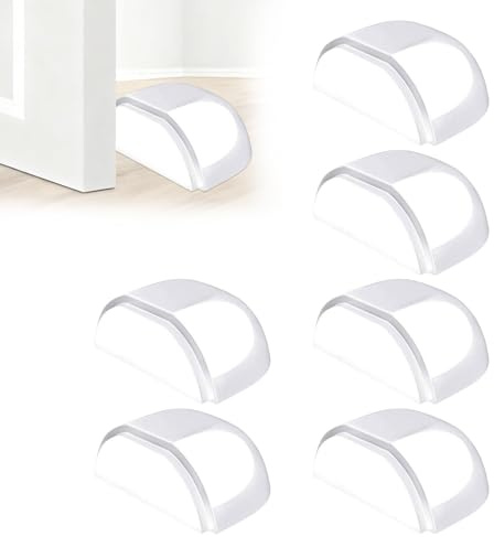 6er Türstopper Boden Selbstklebend Set, Transparente Türstopper Boden Zum Kleben, Clear Rubber Türgriff, Elastische Polsterung schützt Wände, Möbel, Badezimmer, Türen Und Fenster