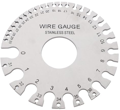 Jeffergarden Stainless Steel Wire Gauges Measuring Tool, Metal Thickness Gauges for Sheet Metal and Welding AWG Measurement