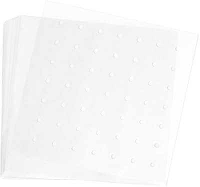 ZRUEWOT 120 Stück HeißLuftfritteuse Backpapier für HeißLuftfritteuse 25×25cm ZäHnung Airfryer Backpapier Airfryer Papier für Ninja Combi 12-In-1 Multikocher Dampfgarer, Bambusdampfer, Backofen