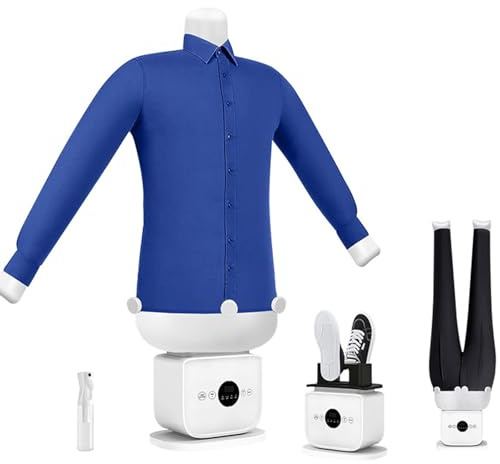 HENGCMM Bügelpuppe Hemdenbügler & Bügelmaschine für Hemden, Blusen, T-Shirts, Hosen, entfernt Falten und desodoriert, Touch-Steuerung, inklusive Kleider-/Hosen-/Rock-Mannequins A
