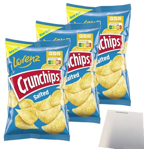 usy Bundle für Lorenz Crunchips Salted 3er Pack (3x150g Packung) + usy Block
