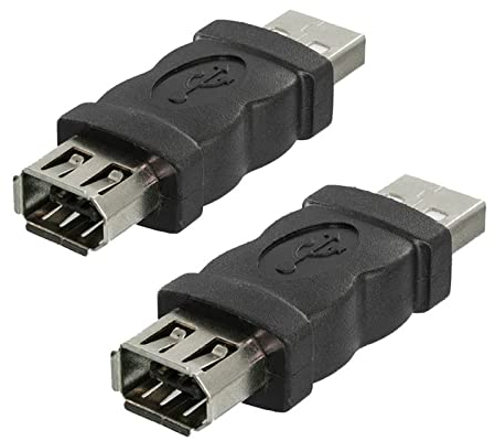 eightNice Firewire IEEE 1394 6 Broches Femelle vers USB Convertisseur Mâle Mâle (2Pcs)
