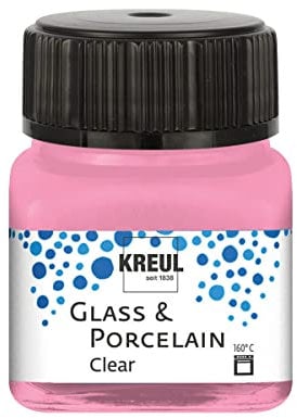 KREUL 16294 - Pintura transparente para cristal y porcelana (20 ml), color rosa