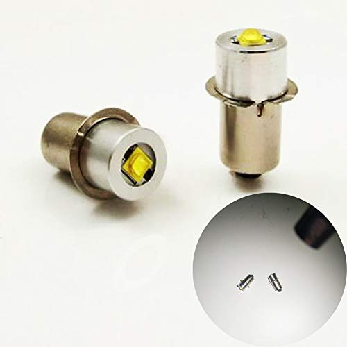 Ampoule LED Cree P13,5S 3W 4-12V / 6-24V 200LM pour remplacement d'ampoules, pour lampes de poche Maglite et torche de travail, 5 pièces, 4-12V