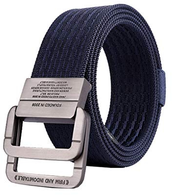 ACMEDE Herren Damen Gürtel Stoffgürtel mit Doppel D-ringe Schnalle Doppel Nylon Militär Stoffgürtel für Damen und Herren 125 * 3.8CM