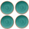 Rustic Swirl Turquoise Melamine Side Plate Set (4)