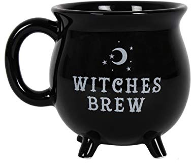 Horror-Shop Schwarzer Hexenkessel ;Witches Brew; Kaffeebecher