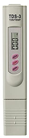 TDS - Calidad del Agua portátil, Detector Alta precisión, Rango medición 0-9999ppm, comprobador Digital Grado pureza Agua para Piscinas, spas, acuarios
