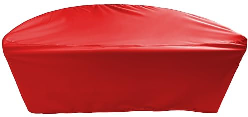 Premium Abdeckplane Sonneninsel Ø B 230 x T 115 x H 85 cm Halbrund Gartenmöbel Gartentisch Hülle Abdeckung Haube Schutzhülle Abdeckhaube 6.000 mm Wasserbeständigkeit Rot