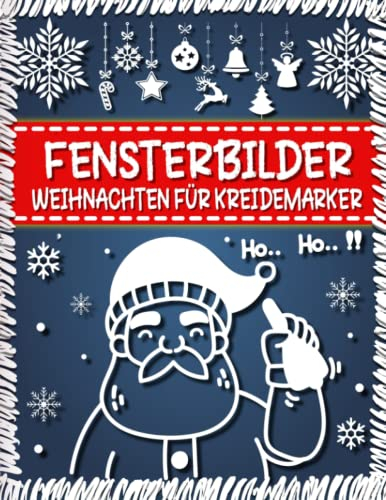 Fensterbilder Weihnachten für Kreidemarker: Fensterbilder Vorlagen Weihnachten & Winter - Fenster Bemalen Weihnachten, Window Color Vorlagen Weihnachten für Kinder und Erwachsene