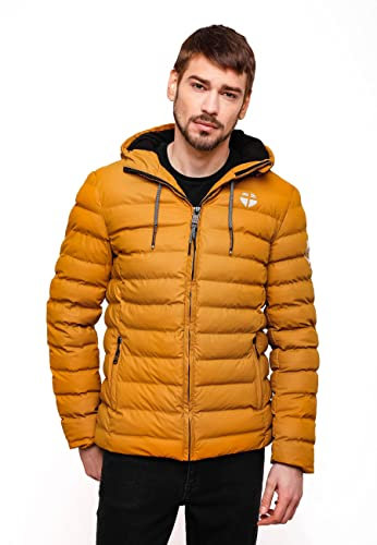 STONE HARBOUR Herren warme Winter Steppjacke Zaharoo Ocher Brown Gr. L