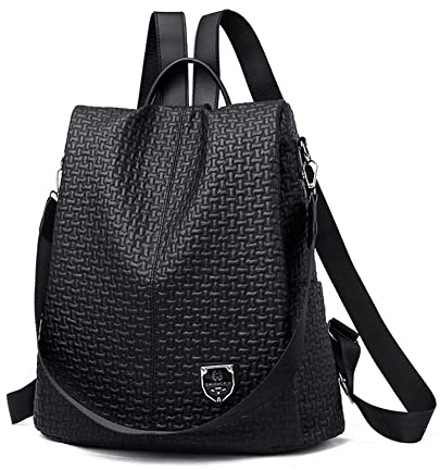 Estwell Rucksack Damen Anti Diebstahl Elegant Cityrucksack Wasserdicht PU Leder Schultertasche Handtasche Umhängetasche Mädchen Schultasche Reise Tagesrucksack
