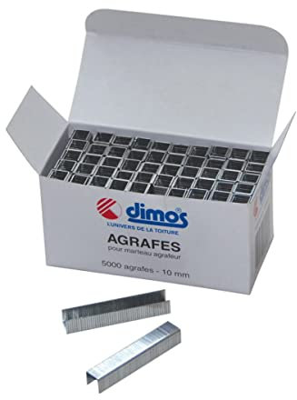 Dimos 195424 Agrafe pour Marteau Agrafeur, 10mm x 55mm x 70mm, Lot de 5000