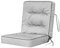 Bjird - Cojín para Banco de jardín, terraza o balcón con Respaldo - 50 cm - Impermeable - para Uso Interior y Exterior - para Columpio, Balancín o Muebles de Jardín - Made in EU - Ceniza