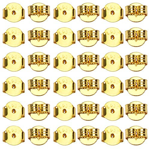 TOAOB 20 pcs Earring Backs Butterfly 925 Silver Gold Tone Replacement Secure Ear Locking for Stud Earrings Jewellery Making