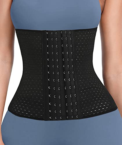 Figninget Korsett Damen Bauchweg Bauchweggürtel Waist Trainer Waist Trainer Damen Postpartum Gürtel für Damen Corsage Damen Bauchweg Body Shaper Damen Body Damen Korsage Damen Bauchweg-Schwarz M