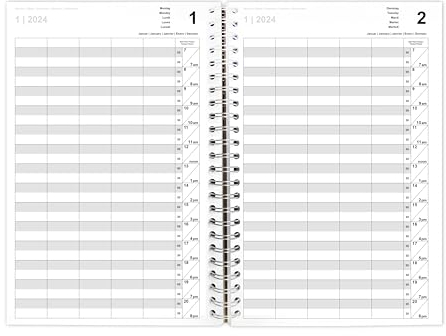 KochDialog Terminbuch 2024 A4 Friseur Salon Praxis Bestellbuch 1-5 Mitarbeiter 30 Minuten Takt Terminplaner Praxisplaner Friseurplaner Salonplaner Terminkalender Kalender Termin