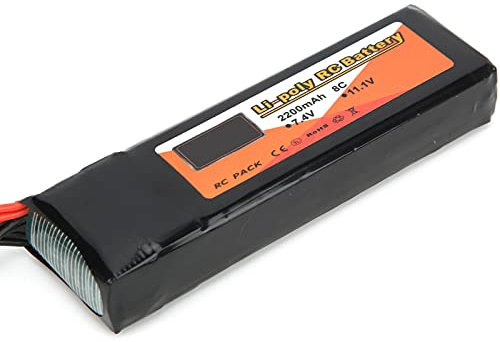 Batterie Lipo RC 3S, 11.1V 2200mAh 8C Batterie Lipo Grande Capacité Batterie Lipo pour Télécommande Drones Voitures Avion RC Crawler Raccords