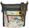 Sunsa Damen Umhängetasche. Schultertasche aus Canvas & Leder. Tasche mit viel Fächern