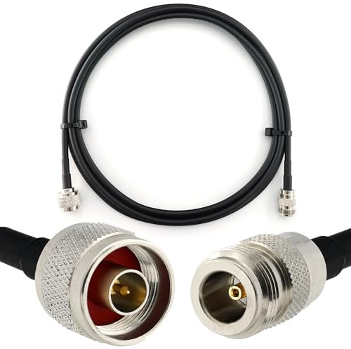 RANGEFUL 2m N Male to N Female Coaxial Cable — HF-240 (LMR 240 equivalent) 50ohm Low Loss N type Extension Lead — for WiFi Aerial 4G 5G Router Mobile Wireless GPS LTE Antenna