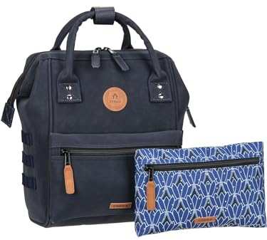 CABAIA - Sac à Dos Adventurer Zurich - Mini 10L - Déperlant - Compartiment Ordinateur Portable 10,5-2 Poches - Certifié Vegan - Sac Voyage, Affaires, École pour Homme et Femme - Bleu