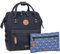 Cabaïa - Adventurer Rucksack Zurich Mini 10L - Wasserabweisend - Laptopfach bis zu 10,5 Zoll - 2 Vordertaschen - vegan zertifiziert - Rucksack für Reisen und Arbeit, Damen & Herren - Blau