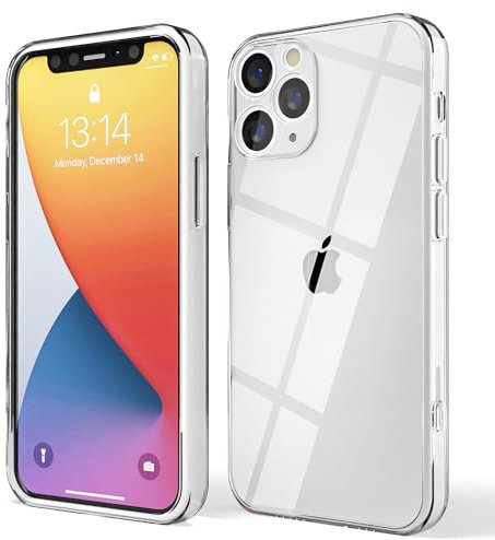 Red Ember Stoßfeste Schutzhülle für iPhone, ultradünn, Flüssigsilikon, Matte Oberfläche, mit weichem, kratzfestem Mikrofaserfutter, iPhone 11 Pro, transparent