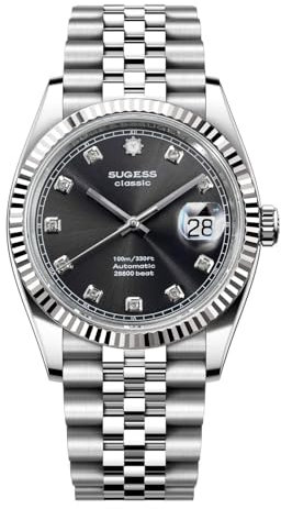 NIADI Sugess Classic S448 Automatik Möwe ST2130 Herren Uhren Saphirglas Wasserdicht Luxus Mechanische Armbanduhr, V 5, Classic