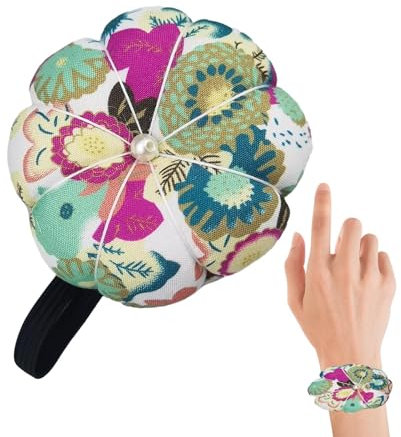 Nadelkissen Handgelenkband, Nähnadelkissen, Handgelenknadelkissen, tragbares Nadelsortiernadelkissen, Handgelenknadelkissen mit Handgelenkschlaufen, Nadelkissen zum Nähen, Sticken, Nadelkissen zum