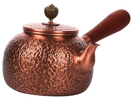 Violet Copper Teapot Kung Fu Teapot Handmade Stoves Top Water Kettle Coffee Pot Tea Kettle for Restaurant Household Picnic, Styles B/95