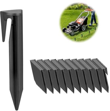 HONXUN Haken Erdnägel für Mähroboter Begrenzungskabel 100 Stück, Rasenroboter Erdanker Erdspieße Haken Erdhaken Kabel Heringe Nägel Begrenzungsdraht kompatibel mit Worx,Husqvarna,Bosch,Gardena
