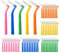 50 Cepillos Interdentales 5 Tamaños Tipo L, Cepillo Interdental Mango Angulado, Palillos interdentales Máxima Eficacia, Previene y Elimina la Placa Bacteriana, Cerdas Suaves