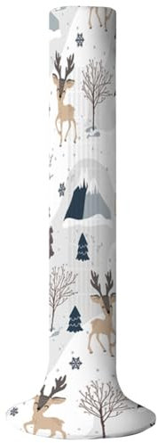 CREATCABIN Tower Fan Dust Cover Vertical Fan Cover Dustproof Protective Floor Standing Fan Cover Deer White Household Tower Fan Cloth Cover Washable for Sleeve Pedestal Fan Christmas Decor 24x49Inch