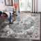 NETLINE HOME Teppich Wohnzimmer - Waschbarer - Teppich Rutsch Stop - rutschfeste Teppiche Aus Baumwolle Gewebt - Vintage Boho Teppich Für, Schlafzimmer Küche Flur Und Salon (BLAU ROT, 200X290)