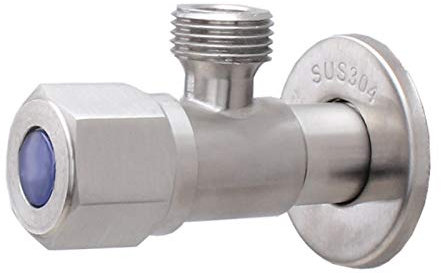 STRAFBRG Edelstahl Eckventil G1 / 2 Badarmaturen Sprinkler Toilette Wasserrohr Wasserventil Einzel- / Doppel Outlet Füllventile, Langlebiges Material(A1)