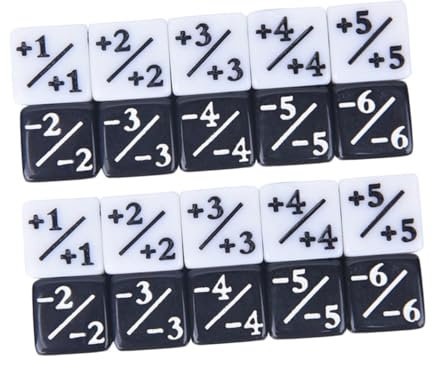 Toyvian 20st Plus- Und Minuswürfel Spiel Würfeltablett Ludo Flauschige Würfel Loyalitätswürfel Black Acryl