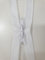 AMANTE NSF Cerniera DOPPIO CURSORE Lampo Zip divisibile DOPPIA APERTURA catena 6 in Plastica (Bianco, 100 cm)