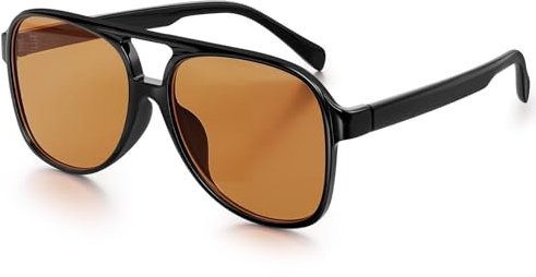 Chritice Sonnenbrille Herren Retro UV 400 Schutz Vintage Sonnenbrille Herren Retro Sonnenbrillen Damen Groß Tinted Sunglasses Men/Women, Sonnenbrillen Männer Vintage Braun Gläser